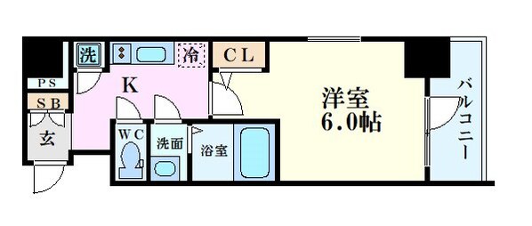 阿波座駅 徒歩2分 3階の物件間取画像